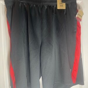 Reebok Black and Red Athletic Shorts Lightweight Design